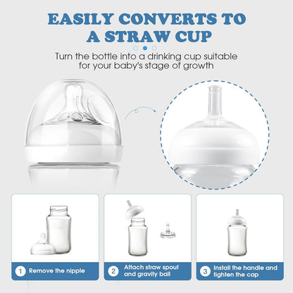 Sippy Spout Nipples for Philips Avent Natural Baby Bottles – Soft Silicone Trainer Nipple for 6M+ Babies, BPA-Free, Spill-Resistant, Pack of 4