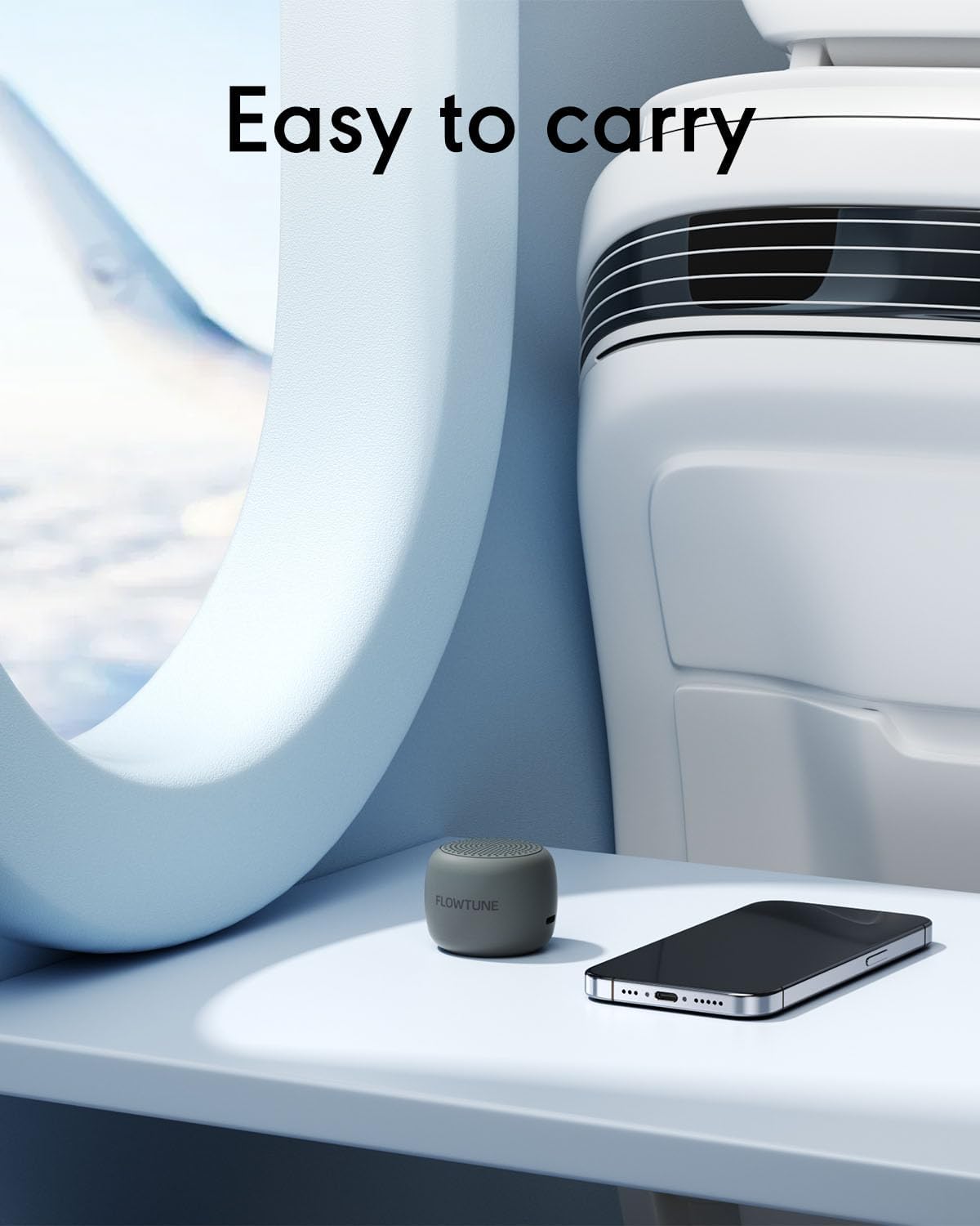 Sound Machine Flowtune White Noise Machine for Baby Adults, Mini Portable Sound Machine for Travel, 6H Timer, 18 Soothing Sleep Sounds Gift (Wood Grain)