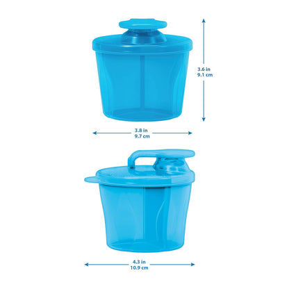 Dr. Brown's Travel Formula Dispenser with Lid, BPA Free - Blue - Holds 27oz
