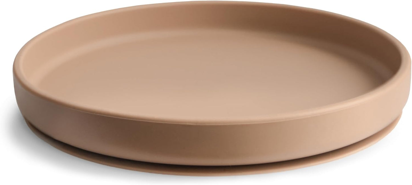 mushie Classic Silicone Suction Plate | BPA-Free Non-Slip Design (Daffodil)