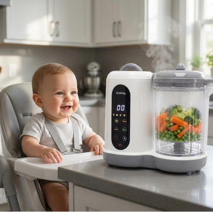 Baby Food Steamer & Blender 2-in-1 | Rapid Steaming, Smooth Purees, BPA-Free Design, Auto Shut-Off, Large Capacity for Homemade Infant Meals & Toddler Nutrition