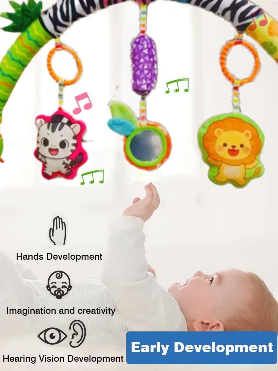 Pau1Hami1ton Baby Stroller Arch Toys, Car Seat Toys,Bouncer Toy Bar/Mobile for Bassinet,Adjustable Baby Hanging Toys Fit for Crib Bed,Stroller,Car Seat.S-19(Crab)