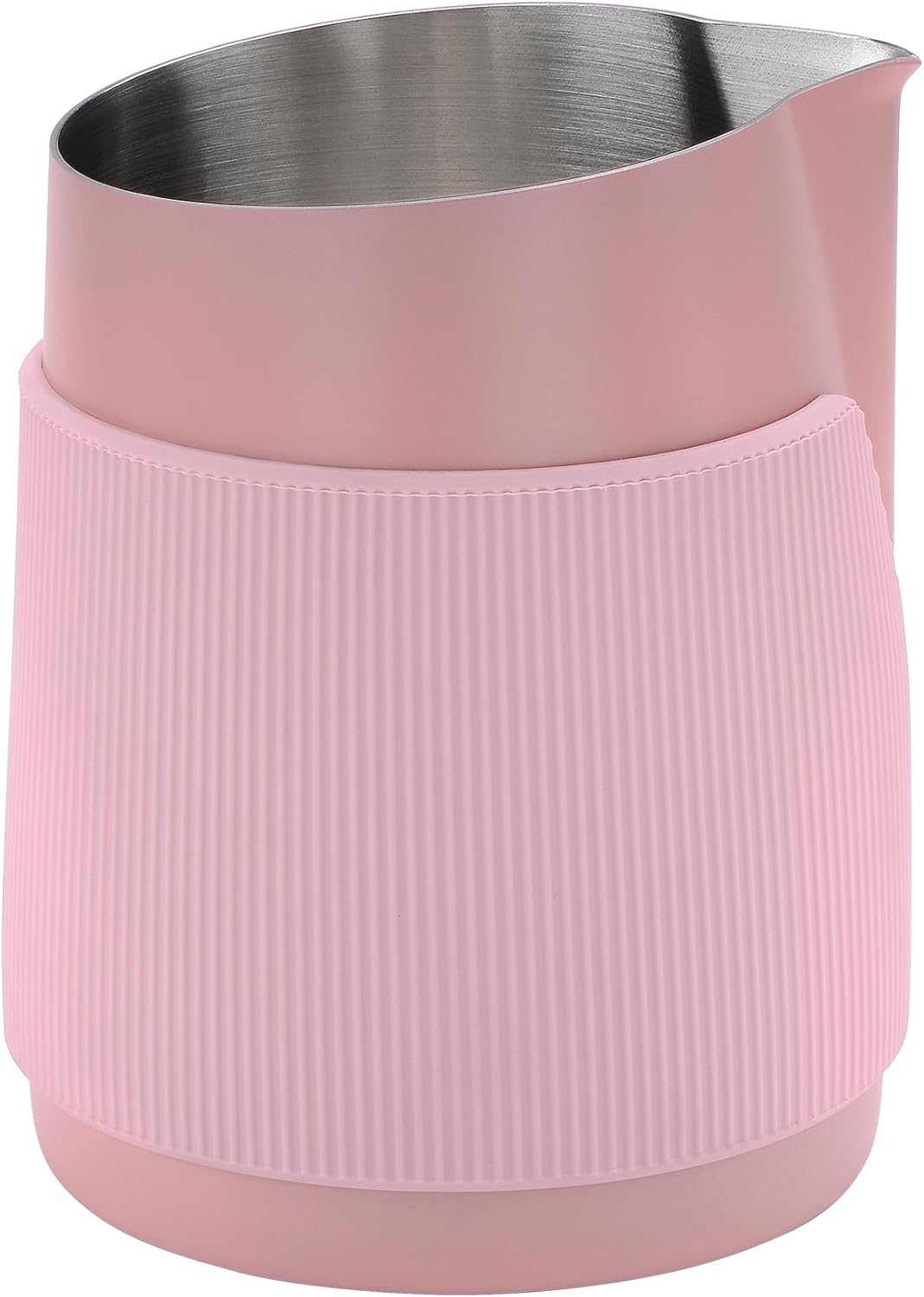 Normcore Handleless Milk Frothing Jug, Milk Pitcher 15.2 oz, Milk Frother Steamer Cup Stainless Steel Espresso Cup, Sharp Spout, Black, 450 ml