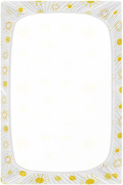 Fitted Crib Sheets Cactus and Floral Stretchy Portable Playard Sheets for Baby Toddler, Breathable Soft Mini Crib Mattress 52 x 28 in for Boys and Girls