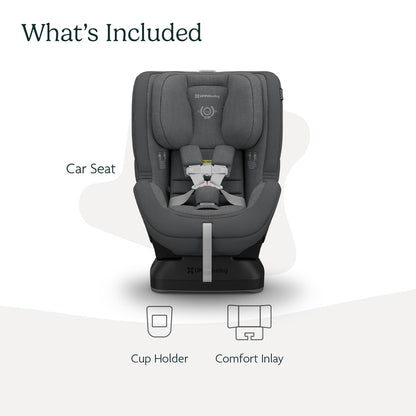 UPPAbaby Rove Convertible Car Seat - 2-in-1 Rear + Forward Facing - Quick + Secure 3-Step Install - Intuitive Safety Technology + Comfort Features - Cup Holder Included - Kavneer (Almond Mélange)