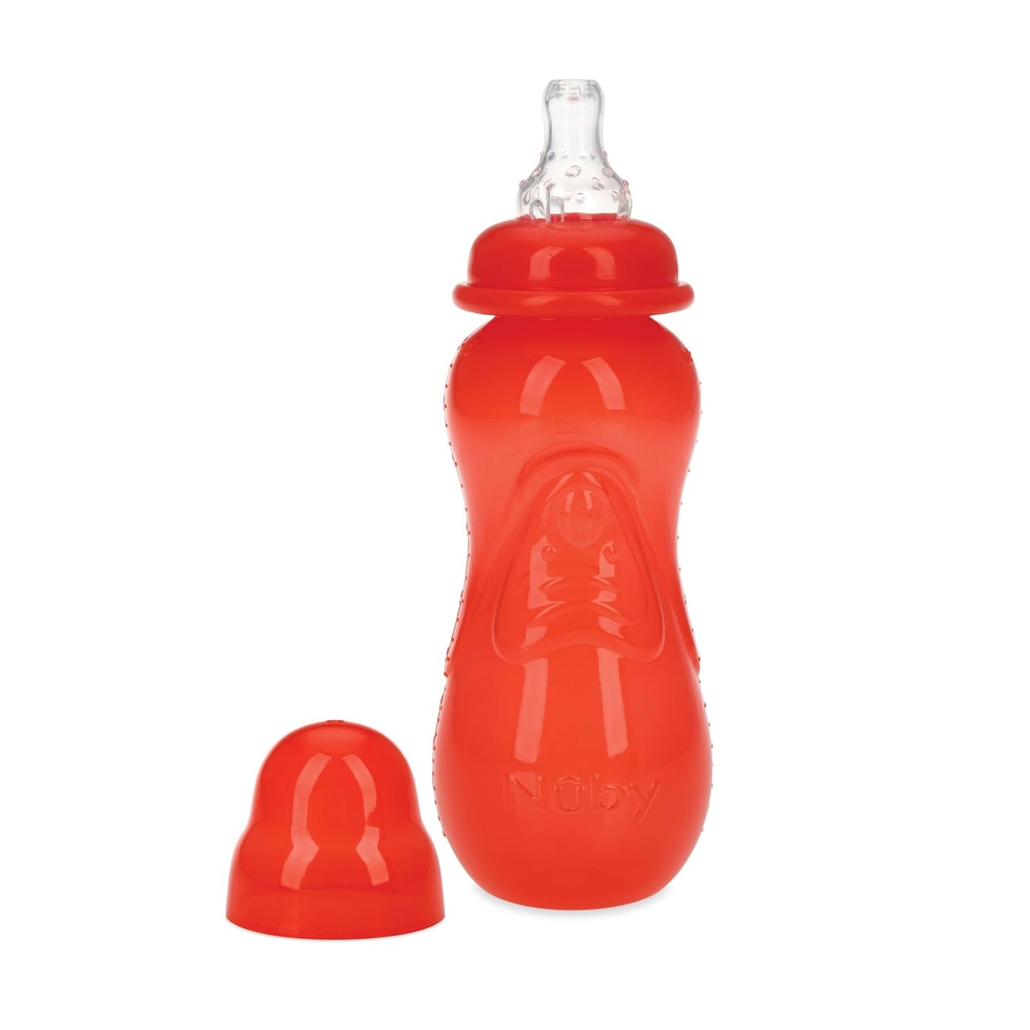 Nuby Non-Drip Standard Neck Baby Bottles - 10 oz (3 Pack) - Vari-Flo Flow Control Nipple - Anti-Colic Air System - 0+ Months