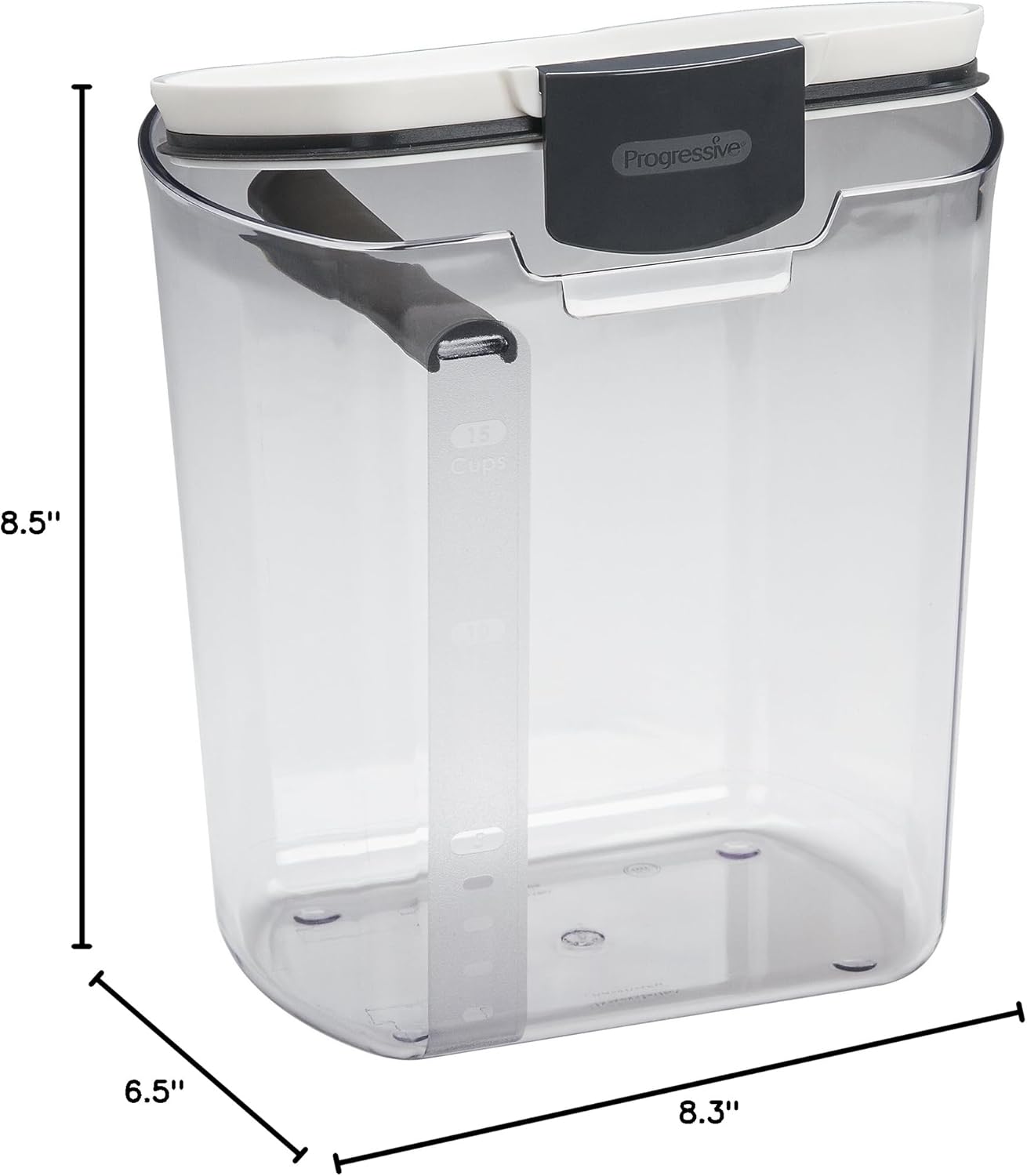 ProKeeper 1 Quart Airtight Powdered Sugar Storage Container – Grey, BPA-Free Plastic