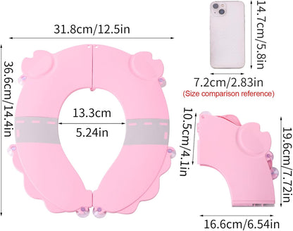 Portable Potty Training Seatï Upgraded Non-Slip-Anti pinch buttocks, No need to disassemble and install every time, saving a lot of time for Toddlers & Kids, Suitable for multi shaped toilets (Pink)