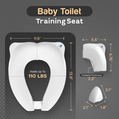 Baby Proof Me Potty Training Seat Travel – Foldable Potty Training Seat Cover for Toddlers, Portable, Travel Potty Seat, Folding Toilet Seat for Kids, and Toddler Toilet Seat Cover