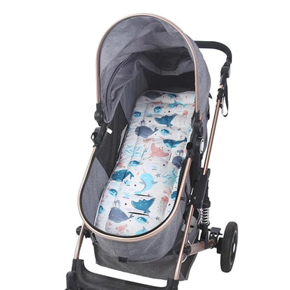 Baby Stroller Seat Liner Kids Pushchair Seat Cushion Mat Universal Breathable Stroller Liner Insert Stroller Cushion Pad Thick Cotton Stroller Liner Seat Pad Cover for (Whale &Octopus)