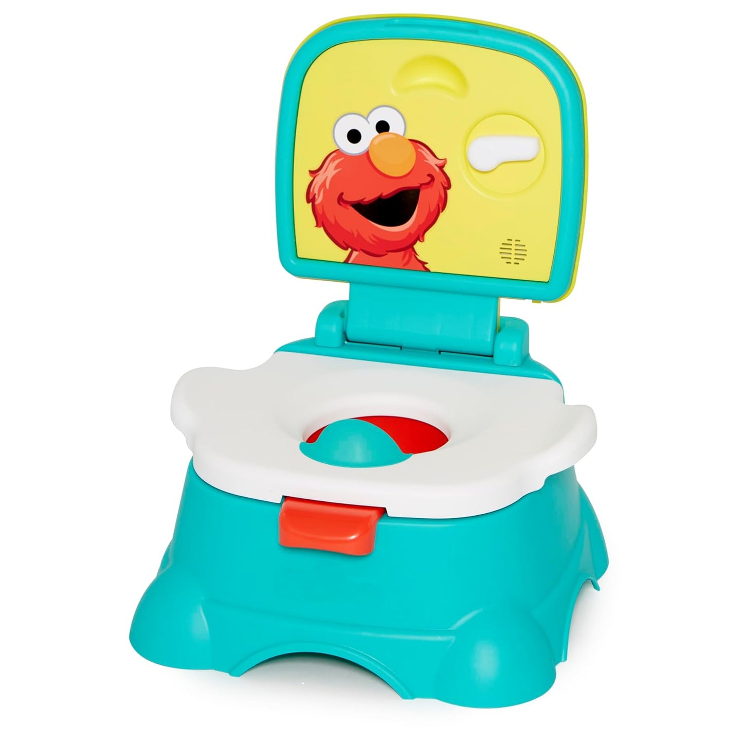 Sesame Street Cookie Monster Terrific 3 in 1 Potty Training Toilet Seat and Step Stool, Easy Clean Design with Flush Handle and Sounds, Portable, Great for Travel, Perfect for Toddler Boys & Girls 1-3