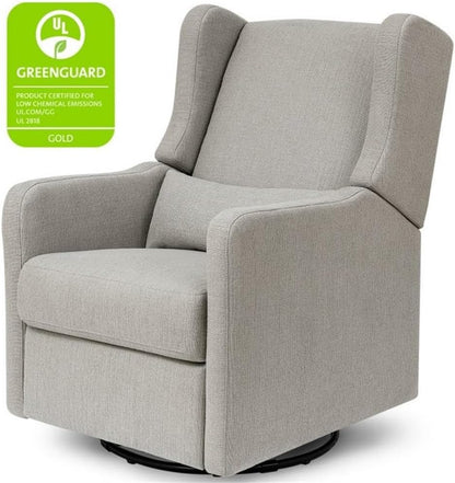 Davinci Carter's Arlo Recliner and Swivel Glider, Water Repellent & Stain Resistant, Greenguard Gold & CertiPUR-US Certified, Performance Forest Green Linen