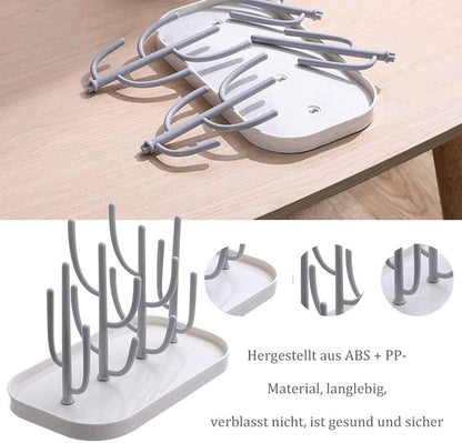 Baby Essentials,Bottle Drying Rack,Baby Bottle Drying Rack,Drying Rack for Kitchen Counter,Detachable Bottle Dryer Holder with Base.for Nipples,Cups,Pump Parts and Accessories(Green)