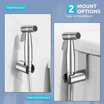 BRITULIF Handheld Bidet Sprayer for Toilet, Jet Sprayer for Toilet Muslim Shower, Adjustable Cloth Diaper Sprayer Bidets Attachment for Toilet, Toilet Bidet Sprayer with Bidet Hose for Feminine Wash