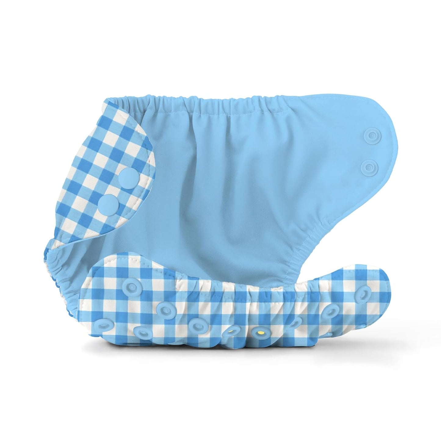 Esembly Cloth Diaper Cover - Reusable Swim Diaper, Waterproof, Breathable - Adjustable Outer Layer Over Absorbent Inner for Blowout Protection - Sea Glass, Size 2 (18-35lbs)