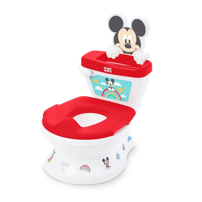 Bright Starts Disney Junior Minnie Mouse My Size Potty Training Toilet, Toddler Potty Chair with Flushing & Cheering Sounds, Removable Seat with Splash Guard & Handles, Ages 18+ Months, Up to 50 lbs