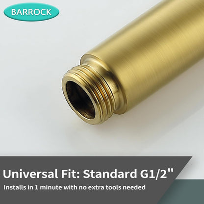 BARROCK 2 Pack Bidet Sprayer Head Only, Stainless Steel Handheld Shattaf Jet Spray for Toilet, Baby Cloth Diaper Sprayer with Adjustable Water Pressure Control, Brushed Nickel