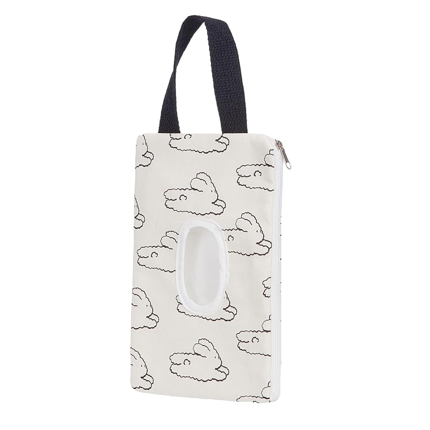 Quilted Baby Wipe Holder Quilted Wipe Pouch Portable Hanging Floral Wet Wipes Bag for Car, Stroller
