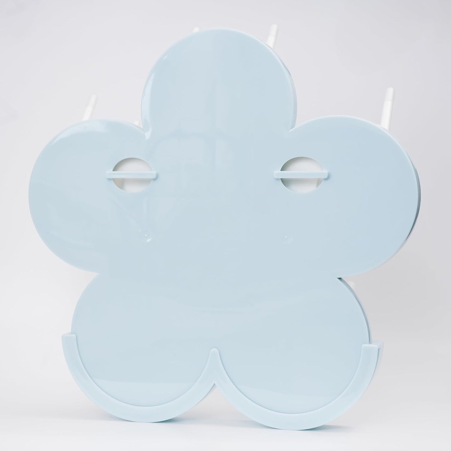 The Bottle Blossom- Wall Mounted Baby Bottle Drying Rack for Bottles, Cups, Sippy Cups, Vertical Wall Hanging, Space Saving, Large Capacity Baby Essential, 2 Adhesive Hooks Included (Light Blue)