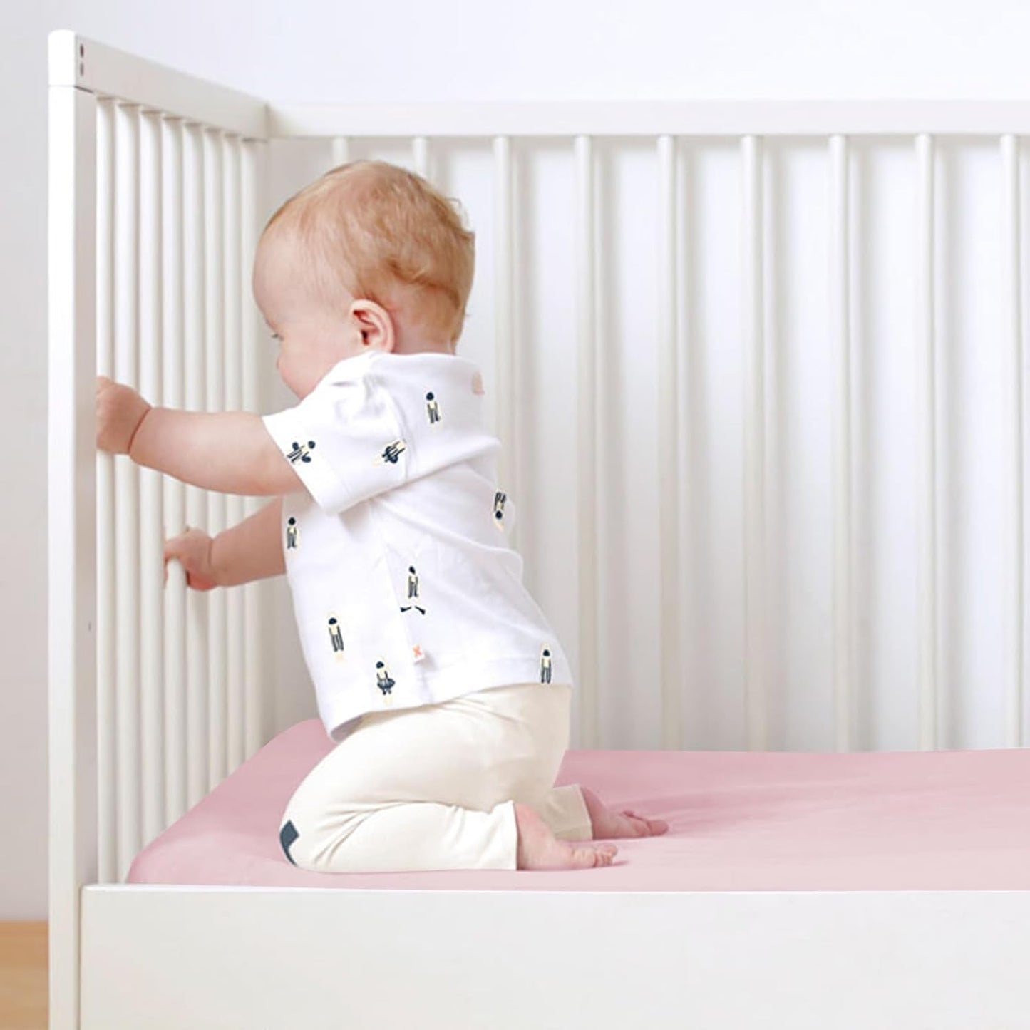 Pack and Play Sheets Fitted 4 Pack, Breathable Baby Playard Mattress Sheet Compatible with Graco Pack n Play, Mini Crib Sheets Fitted for Girls, Pink & Purple Playpen Mattress Sheets