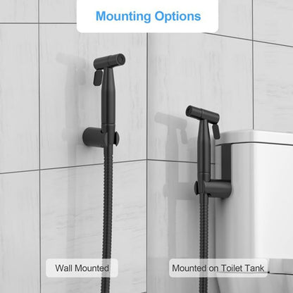 Generic Handheld Bidet Sprayer for Toilet, Hand held Stainless Steel Toilet Bidet Sprayer Kit, Hose with Anti-Leak Hose&High Pressure, for Personal Hygiene, Toilet Clean, Baby Diaper Cloth (Black)
