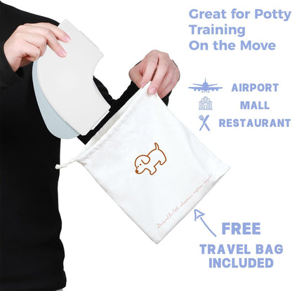 FOOYOO Foldable Toddler Toilet Seat | Portable Potty Training Seat for Travel & Home, Non-Slip, Fits Most Toilets, Easy to Clean, with Travel Bag (Gray)