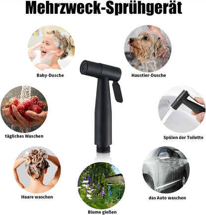 Handheld Bidet Sprayer for Toilet Kit,Stainless Steel Muslim Shower Toilet Bidet Faucets Attachment Set with T-Valve,Adjustable Water Pressure,Toilet Hose Sprayer,Cloth Diaper Spraye for Baby Wash
