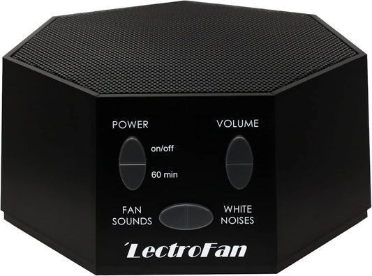 Adaptive Sound Technologies LectroFan Classic White Noise Machine - Global Power Edition with Adaptors for US, UK & EU - 20 Non-Looping Fan & White Noise Variations - White