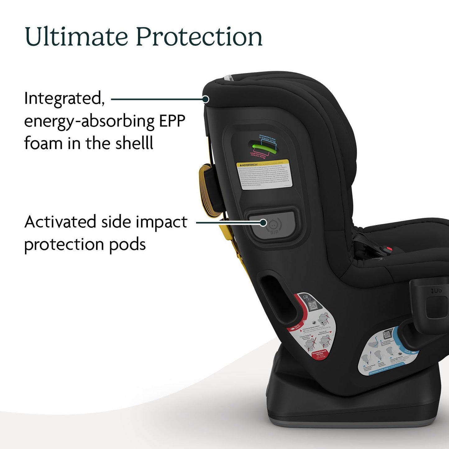 UPPAbaby Rove Convertible Car Seat - 2-in-1 Rear + Forward Facing - Quick + Secure 3-Step Install - Intuitive Safety Technology + Comfort Features - Cup Holder Included - Kavneer (Almond Mélange)