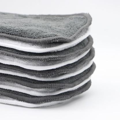 10pcs Reusable Soft 3 Layers Inserts for Baby Cloth Diaper,High Absorbing Washable Liners (10pcs-Grey Inserts)