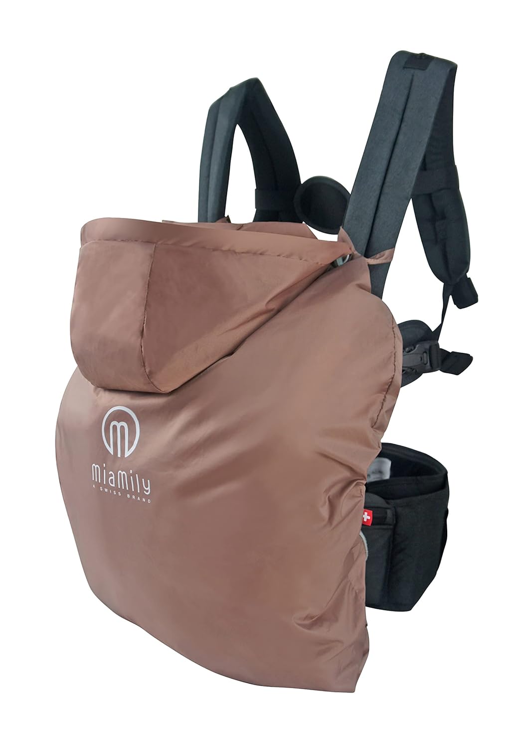 MiaMily Universal Summer Cover for Wind and Rain, with Hood, Universal, Waterproof and Windproof Baby Carrier Cover, Pink
