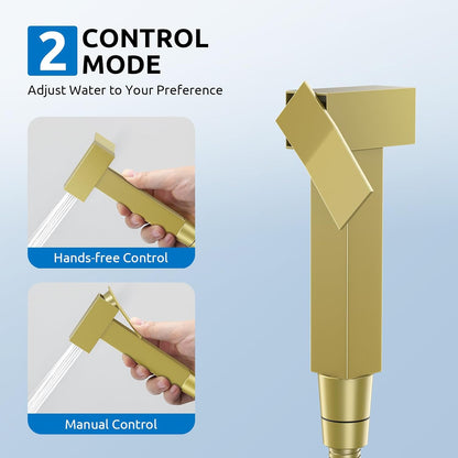 Arofa Handheld Bidet Sprayer for Toilet - 2 Pack Bidets Faucet for Existing Toilets Cloth Diaper Jet Sprayer, Stainless Steel Muslim Shower with Bidet Hose for Feminine Wash