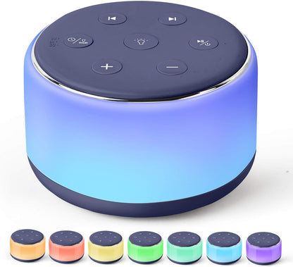 FamiSym White Noise Sound Machine Baby for Sleeping with Night Light – 34 Soothing Sounds, Rechargeable White Noise Machine for Kids Adults, Portable Lullaby Sleep Machine Baby Soother Home Travel