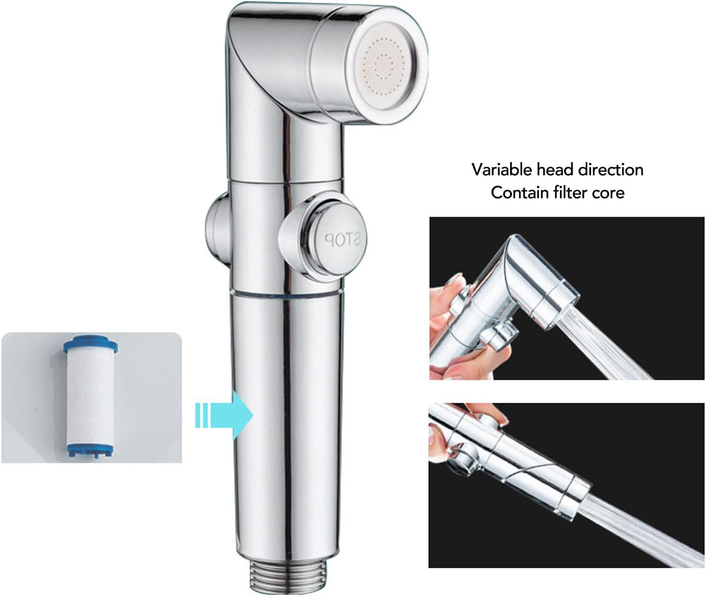 TOPINCN Bidet Attachments Sprayer Headd Replacement Toilet Handheld Bidet Sprayer Cloth Bathroom Diaper Sprayerfor Washing Gardening Car Washing Floor Cleaning