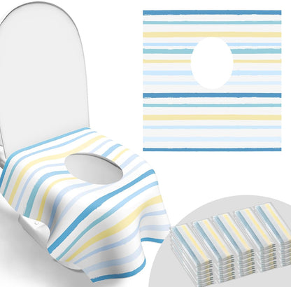30 Pack Toilet Seat Covers Disposable, Large Waterproof Potty Covers for Toddlers, Kids, and Adults, Individually Wrapped for Travel, Toddler Potty Training for Public Restroom, Airplane, Trip