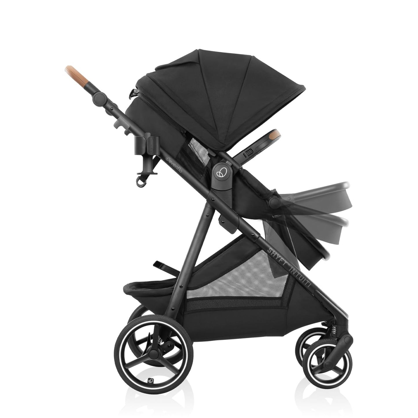 Evenflo Shyft Intuiti Travel System with Revolve180 LiteMax™ NXT Rotating Rear-Facing Lightweight Preemie and Infant Car Seat 3-30 lbs. (Amaranth Pink)