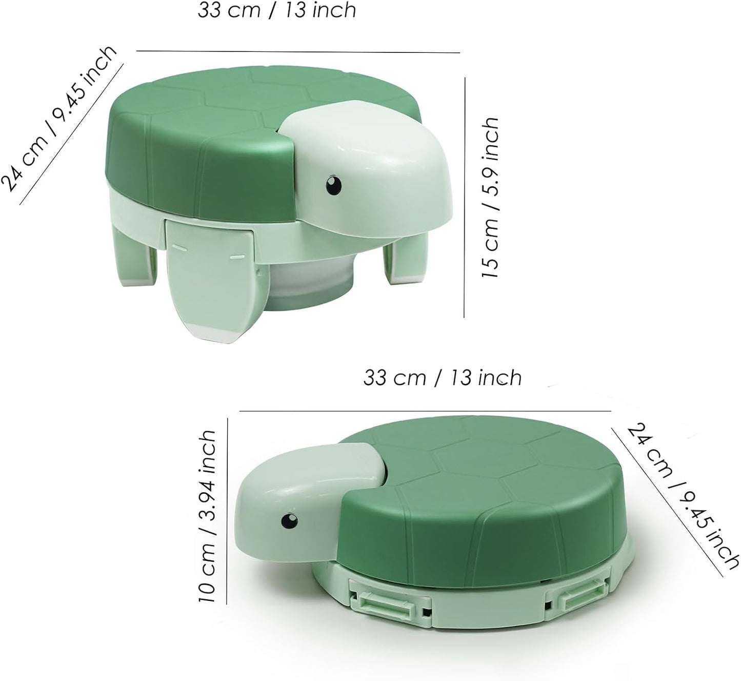4-in-1 Portable Travel Potty for Toddlers – Foldable, Compact Potty Seat with Splash Guard & Non-Slip Base – Ideal for Road Trips, Camping, Hiking, Outdoor Adventures & Occasional Home Use