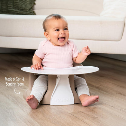 Upseat – The Original Ergonomic Baby Floor & Booster Seat with Tray, Developed with Physical Therapists for Upright Posture & Healthy Hip Development, 4–24 Months, Dishwasher-Safe Extra-Large Tray