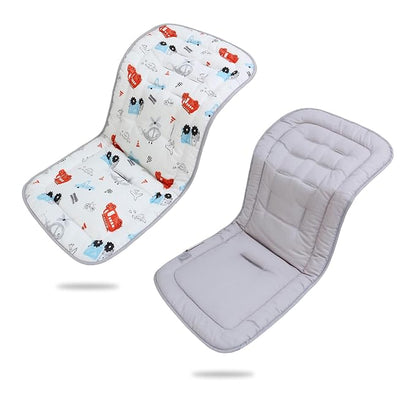 Baby Stroller Cushion,Infant Car Seat Insert-Reversible Universal Breathable and Soft Newborn Stroller Mat,100% Cotton Cover Toddler Seat Pad Liner-34x78cm,1 Pack(Car+Gray)