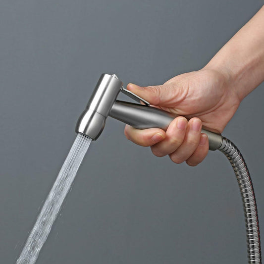 Handheld Bidet Sprayer | Cloth Diaper Sprayer | Modern Stainless Steel Bathroom Attachment with Hose