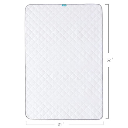 Waterproof Mattress Protector 34" x 52", Non-Slip & Washable Mattress Pad, 4 Layers Incontinence Bed Pads for Elderly, Kids and Women, Pee Pads for Dogs, White