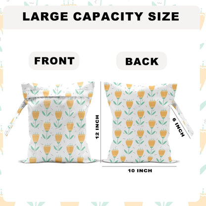 Unicorn Wet Dry Bag 12x10 Inch, Waterproof Reusable Wet Bag with Two Zippered Pockets & Handle for Swimsuit Travel Beach Pool Gym Stroller Dirty Yoga Gym Clothes Toiletries Daycare Organizer
