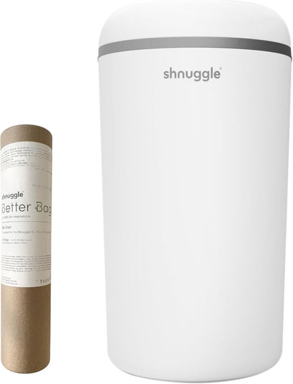 Shnuggle Better Bag Diaper Pail Liners - 30 Count (2 Packs of 15) - Plant-Based Refill Bags - Compatible with Shnuggle Eco-Touch Pail