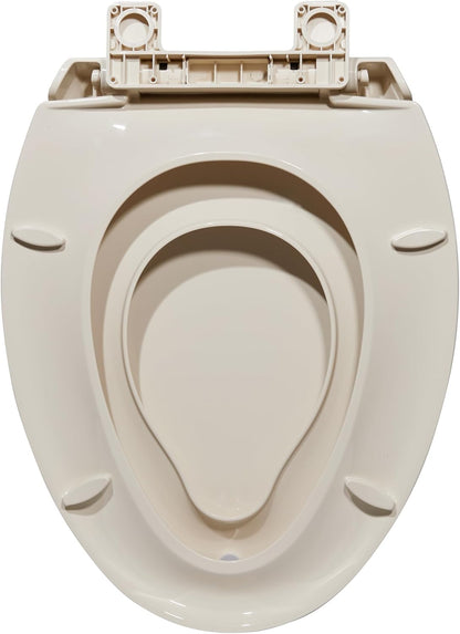 Toilet Seat, Elongated Toilet Seat with Toddler Seat Built in, Potty Training Toilet Seat Elongated Fits Both Adult and Child, with Slow Close and Magnets- Elongated