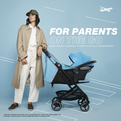 CYBEX Beezy 2 Compact and Lightweight Travel Stroller - Compatible with CYBEX Car Seats, Magic Black