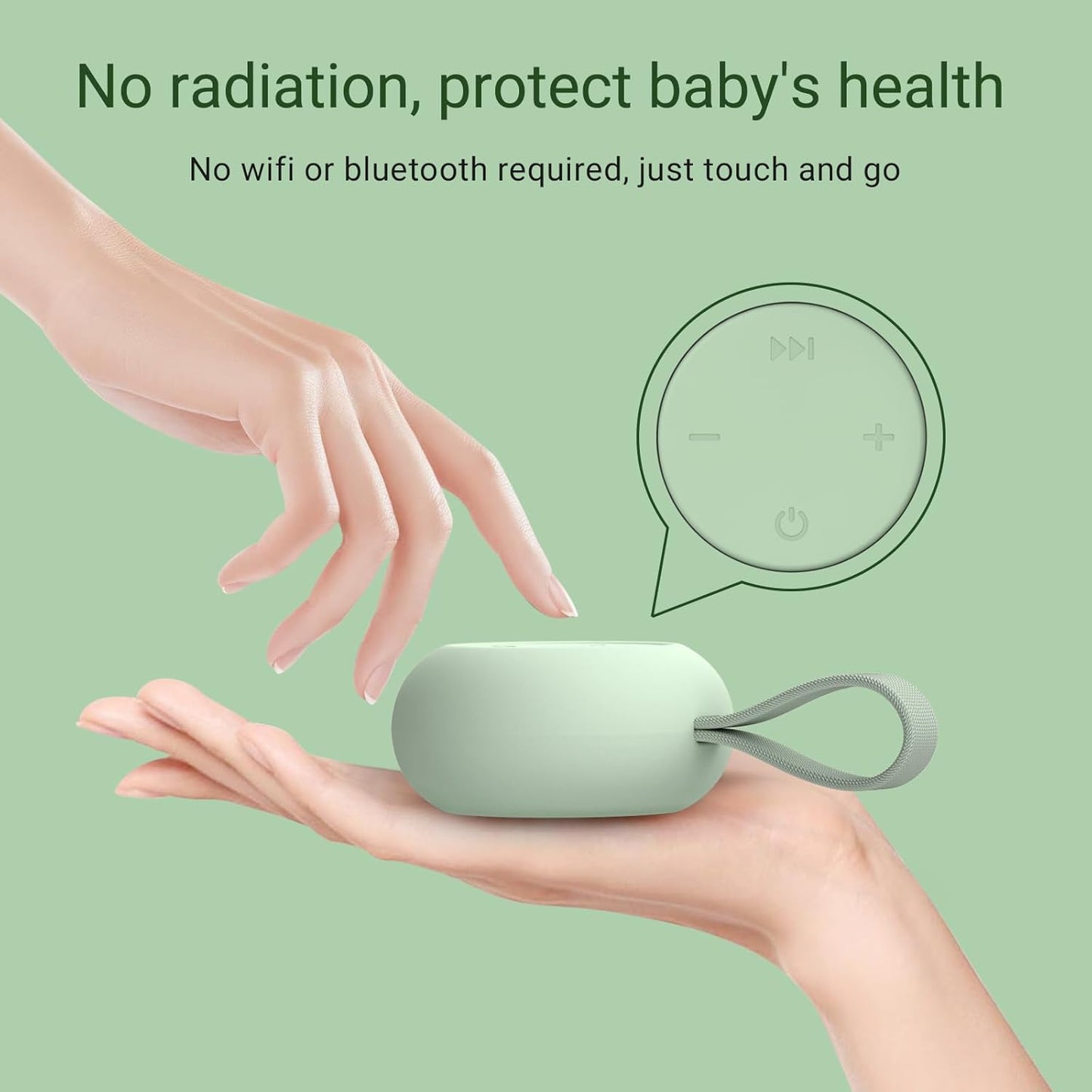 Jaroco Portable Baby Sound Machine [White Noise for Babies Kids Adults][Sleep Soother][12 Soothing Sounds] 15 Hours Battery Life, Registry Gift,Shower,Clips on Baby Stroller Rose