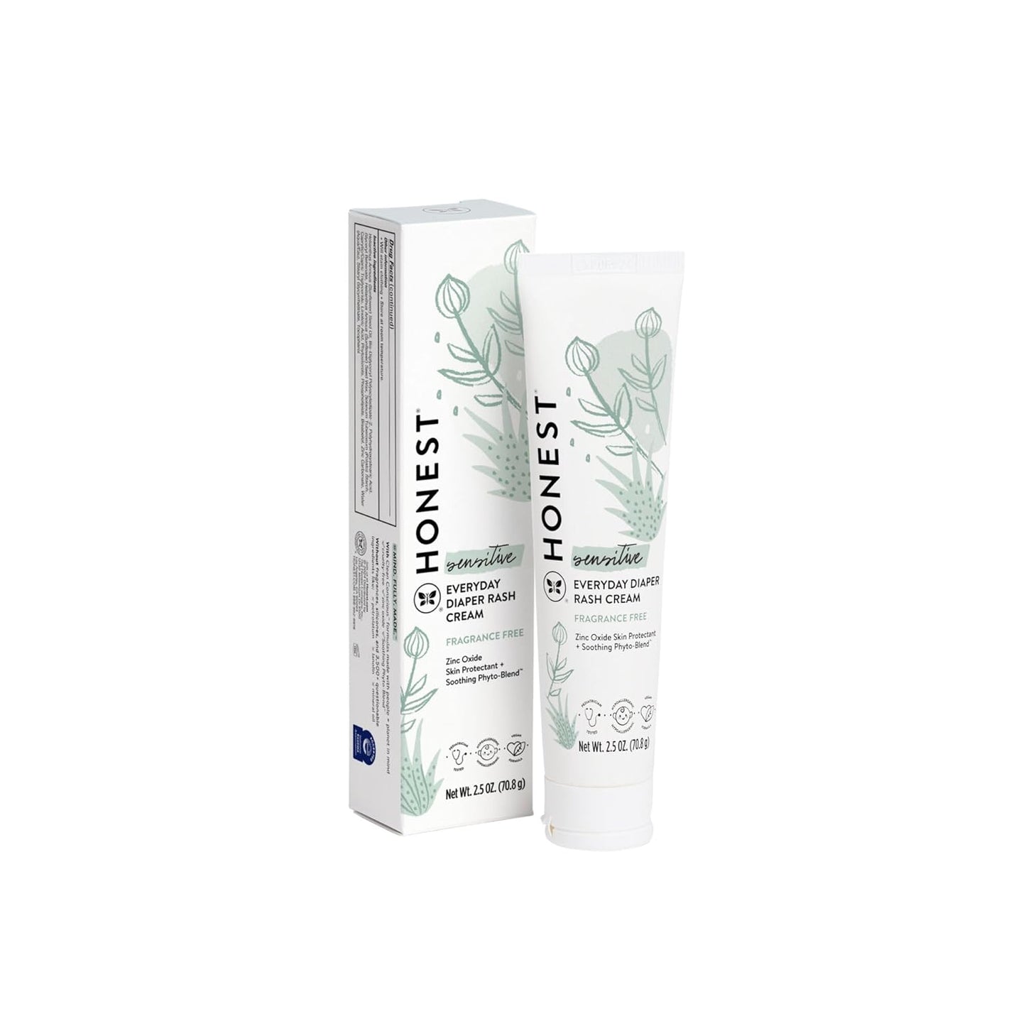 Honest Diaper Rash Cream, 2.5 Ounce