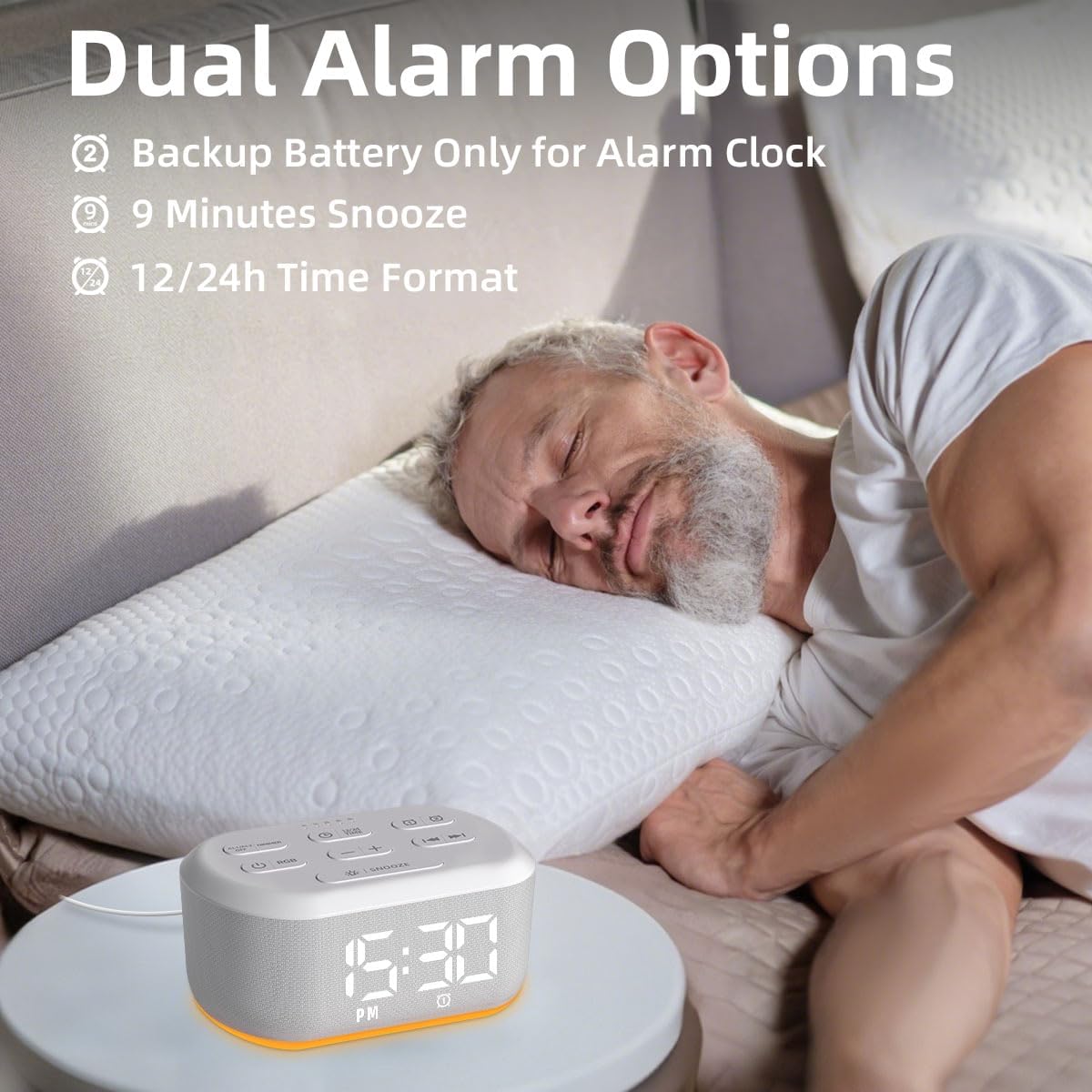 Brown Noise Sound Machine 30 Soothing Sounds White Noise Machine with 12 Night Light Colors Sleep Machine for Adults Baby Kids 36 Volume Levels Noise Canceling for Office Home Privacy