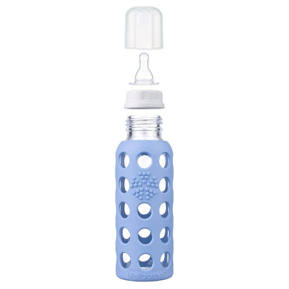 Lifefactory Glass Baby Bottle with Stage 1 Nipple and Protective Silicone Sleeve Cantaloupe, 4 Oz