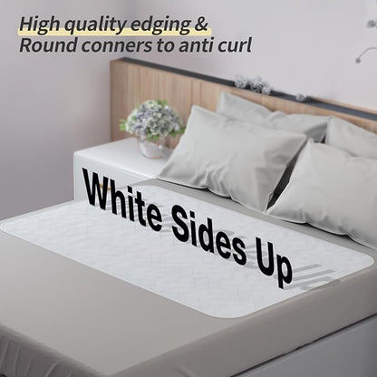 CoolShields Waterproof Bed Pads Incontinence Washable Reusable Bedwetting Mattress Protector Pad for Kids, Adults, Elderly, and Pets 34'' x 36'' (2 Pack)
